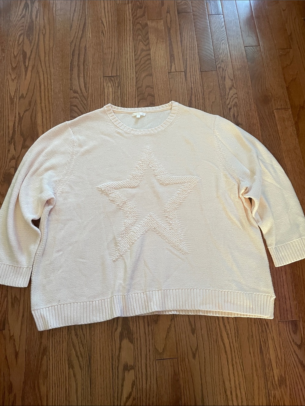 Lisa Todd Light Pink Star Crewneck Sweater Women’s Sz 3X